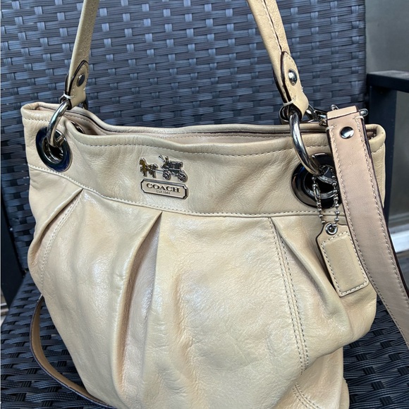 Coach Bag,Coach Tan Leather Shoulder Bag - Picture 4 of 14